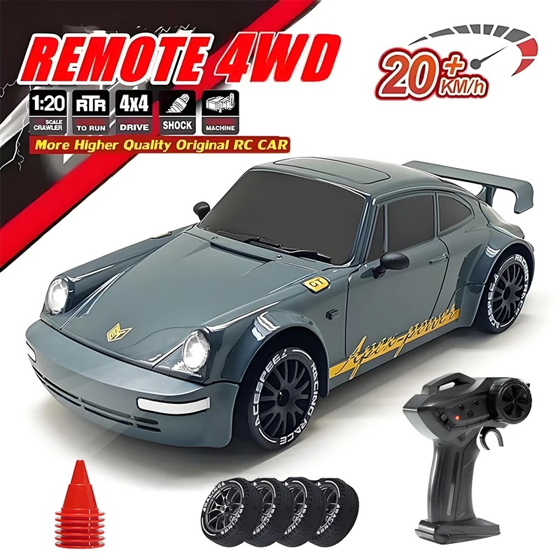 4WD 1/20 Rc ڵ 20 KM/h  RC 帮Ʈ  ڵ   ̽ ī LED     ڵ  峭